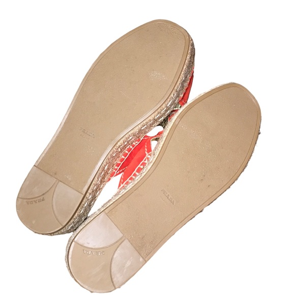 Prada Red Suede Platform Espadrilles 40.5 - Picture 14 of 14